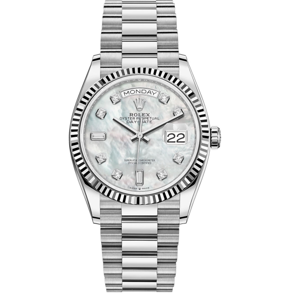 Rolex Day-Date 128239 36mm 18K White Gold Midsize
