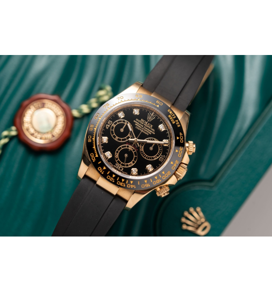 Rolex Daytona 116518LN 18K Ceramic Black Diamond Dial 