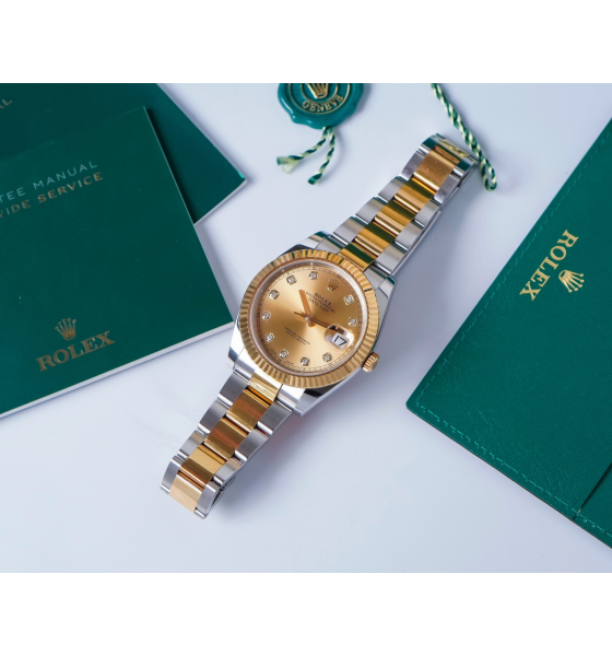 Rolex Datejust M126333-0011 126333-0011 Oystersteel và vàng vàng, mặt số champagne kim cương