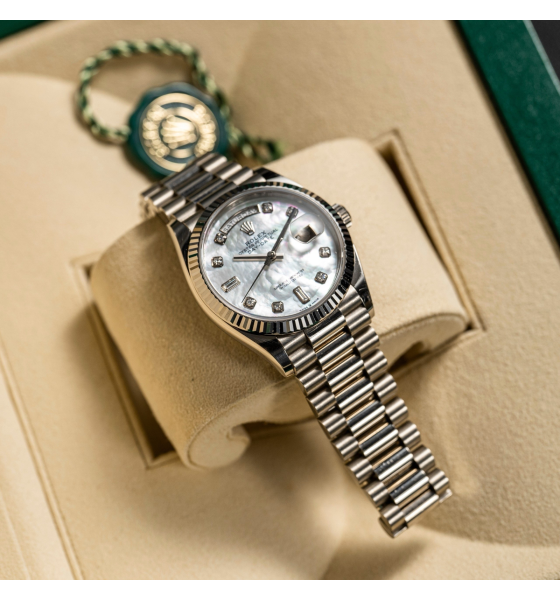 Rolex Day-Date 128239 36mm 18K White Gold Midsize