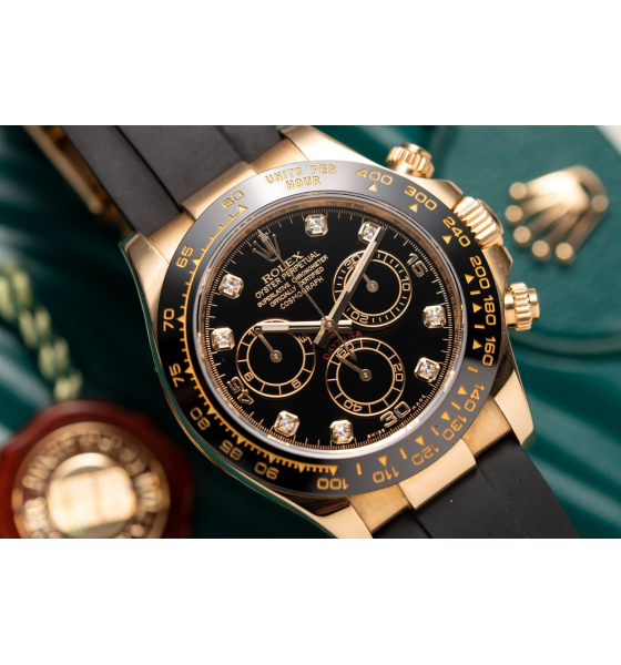 Rolex Daytona 116518LN 18K Ceramic Black Diamond Dial 