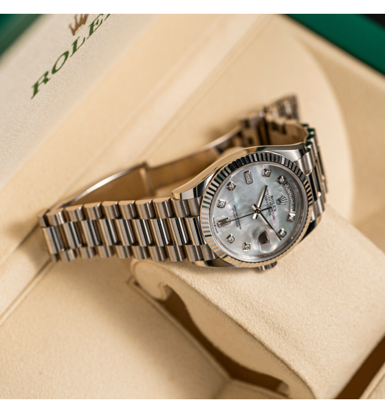Rolex Day-Date 128239 36mm 18K White Gold Midsize