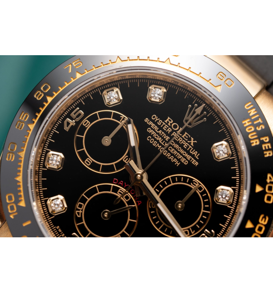 Rolex Daytona 116518LN 18K Ceramic Black Diamond Dial 