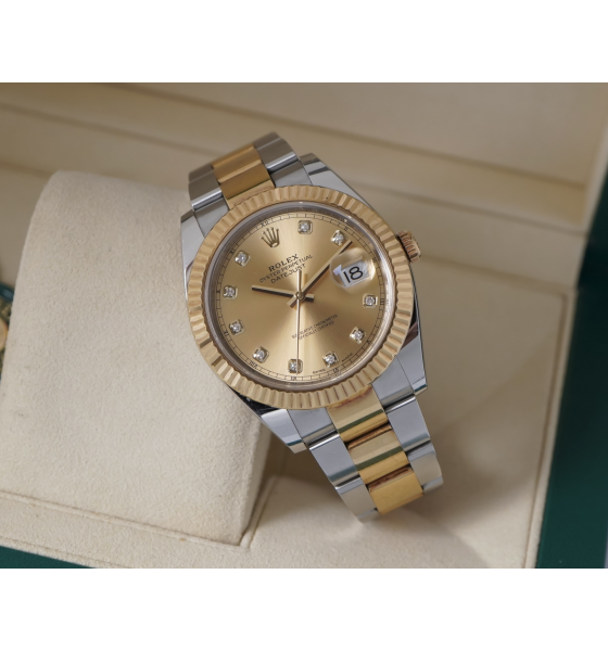 Rolex Datejust M126333-0011 126333-0011 Oystersteel và vàng vàng, mặt số champagne kim cương