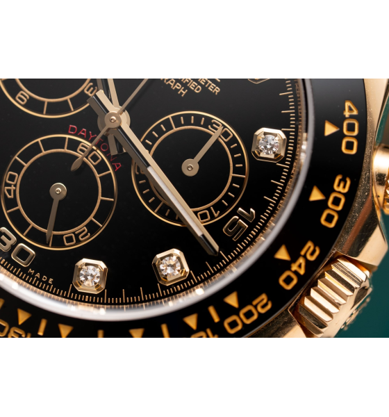 Rolex Daytona 116518LN 18K Ceramic Black Diamond Dial 
