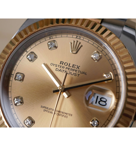 Rolex Datejust M126333-0011 126333-0011 Oystersteel và vàng vàng, mặt số champagne kim cương
