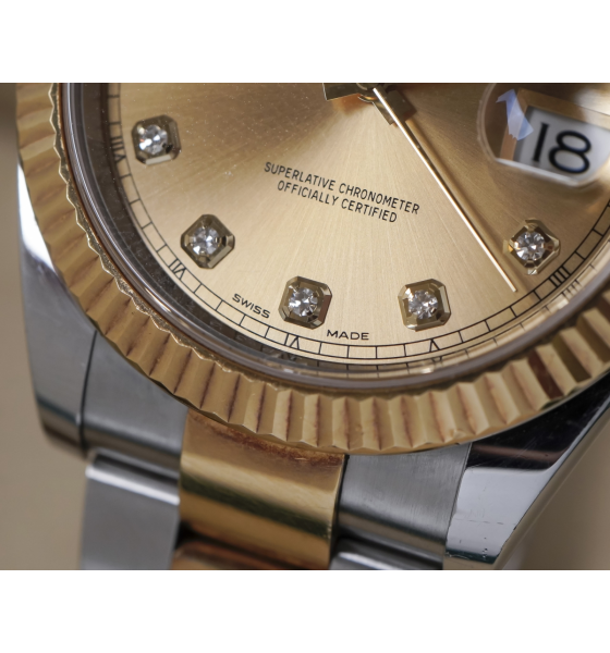Rolex Datejust M126333-0011 126333-0011 Oystersteel và vàng vàng, mặt số champagne kim cương