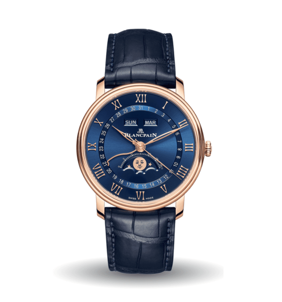 Đồng hồ Blancpain Villeret Quantième Complet BLue 6654-3640-55b