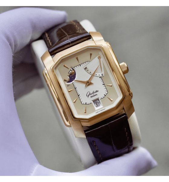 Glashutte Original Karree 1845 Moonpahse Power Reserve 18k Gold