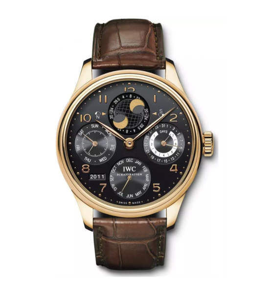 Đồng hồ IWC Portuguese Perpetual Calendar Black Dial Men's Watch IW503202