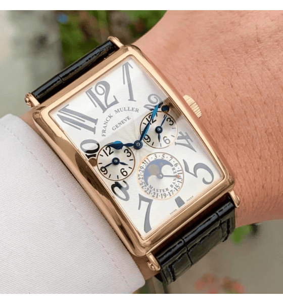 Franck Muller Large Master Banker Moonphase Day Night Three Times 18k Rose Gold 1250 MB L DT-2