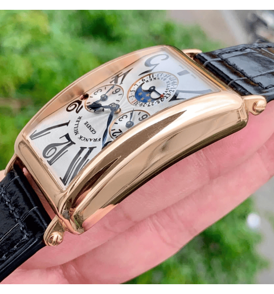 Franck Muller Large Master Banker Moonphase Day Night Three Times 18k Rose Gold 1250 MB L DT-2