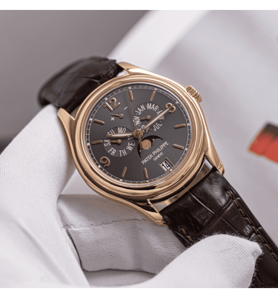 Patek Philippe Complications 5146J-010 Annual Calendar Moonphase Grey Dial
