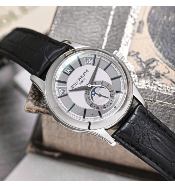 Patek Philippe Complications Annual Calendar Moonphase 40mm 5205G-010 White Gold 18k