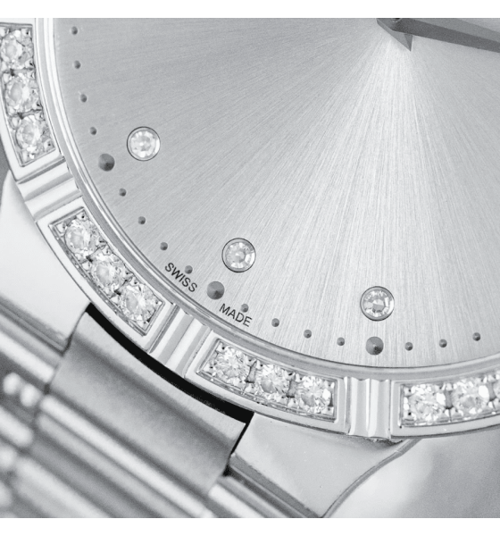  Piaget Dancer in WHite Gold with Diamond Bezel on White Gold Bracelet with Silver Diamond Dial GOA31046