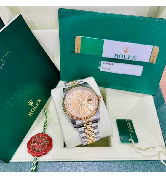 Đồng hồ ROLEX DATEJUST 36 DIAMOND GOLD & STEEL JUBILEE 116233-0155