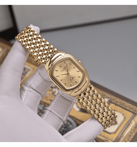 Rolex Cellini Cellissima 18k Yellow Gold Champagne Dial Ladies 6633