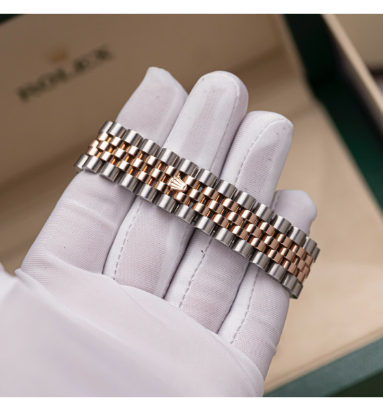 Rolex Datejust 116231 36mm Demi Hồng Mặt Số Vi Tính Đen