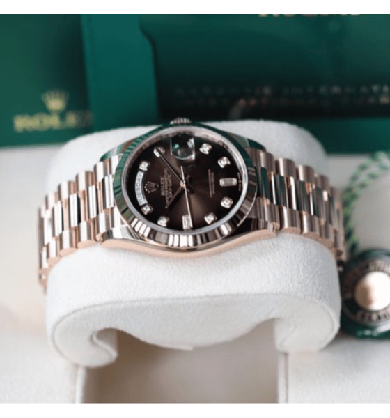 Rolex Day Date 128235-0037 Mặt Số Ombre Nâu