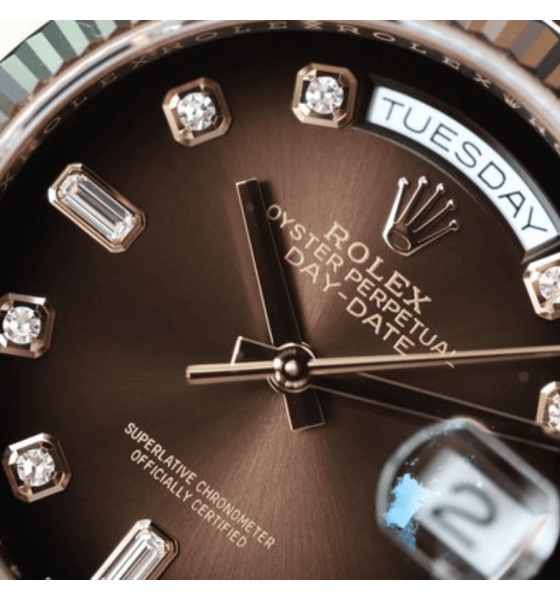Rolex Day Date 128235-0037 Mặt Số Ombre Nâu
