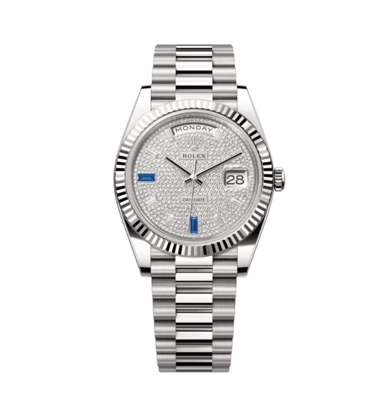Rolex Day-Date 228239-0049 vàng trắng, mặt số kim cương