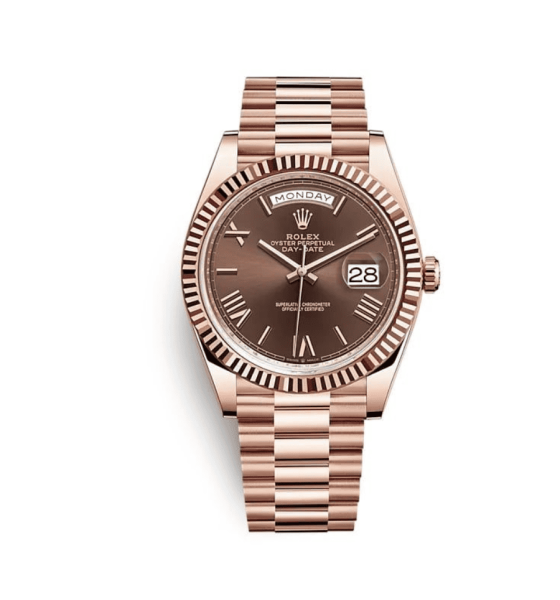 Rolex Day-Date 40 228235-0002 Mặt số nâu chocolate Cọc số La Mã