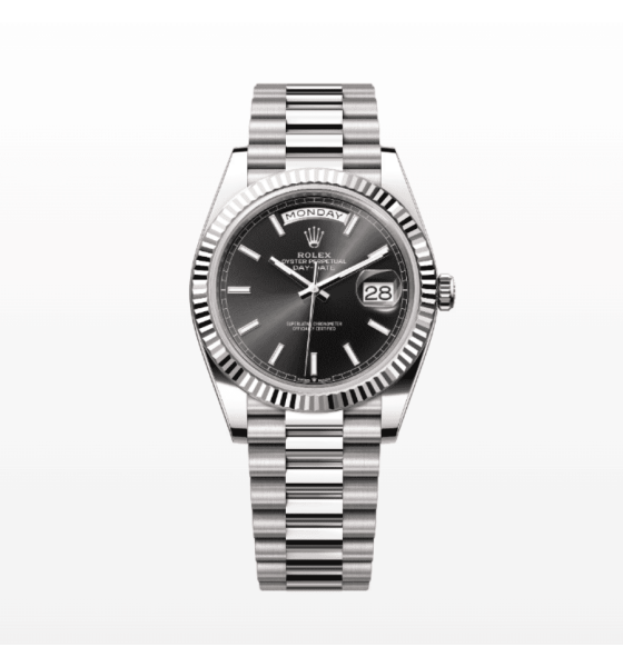 Rolex Day-Date 40 228239-0004 Mặt số đen, cọc dạ quang