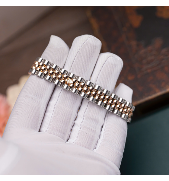 Rolex Lady Datejust 179171 Mặt Số Hồng Demi Hồng Cọc Số Kim Cương