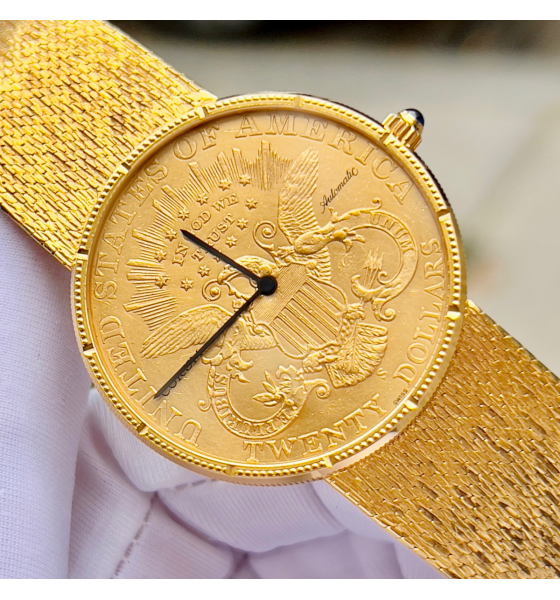 Đồng Hồ Corum Twenty Dollar 18k Gold Coin 18k Gold Band 1904