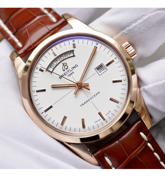 Đồng Hồ Breitling Transocean Day Date R4531012/g752-2ct Rose Gold 18k