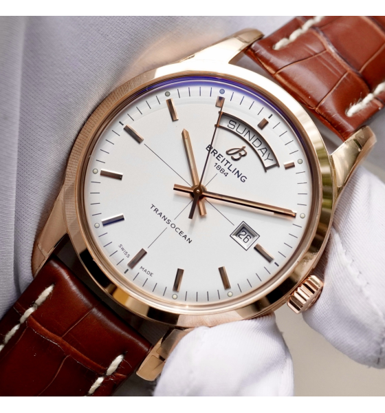 Đồng Hồ Breitling Transocean Day Date R4531012/g752-2ct Rose Gold 18k
