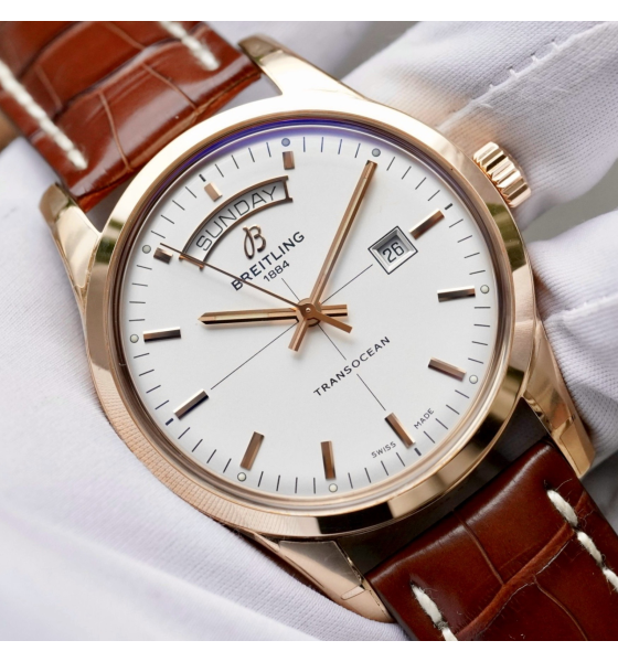 Đồng Hồ Breitling Transocean Day Date R4531012/g752-2ct Rose Gold 18k