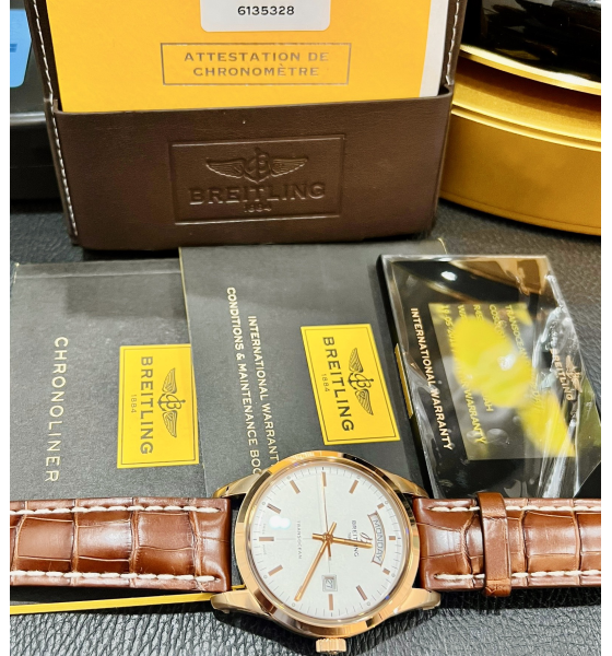 Đồng Hồ Breitling Transocean Day Date R4531012/g752-2ct Rose Gold 18k