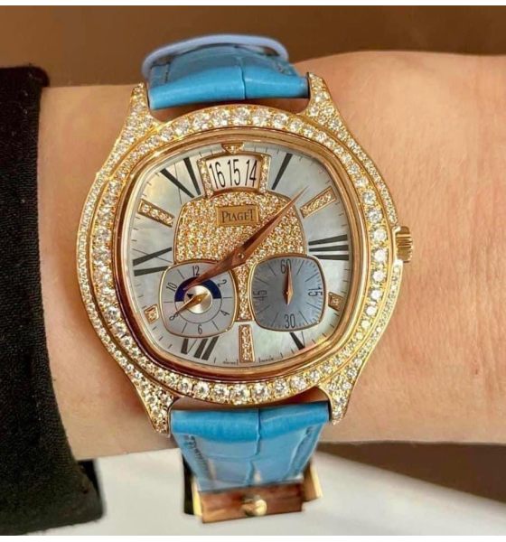 Đồng Hồ Piaget Emperador Cushion Dual Time Diamonds PI0352