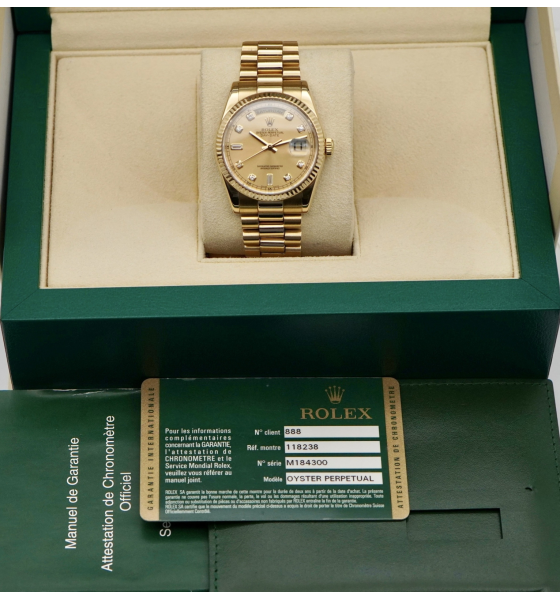 Đồng Hồ Rolex Day-Date Diamond  118238