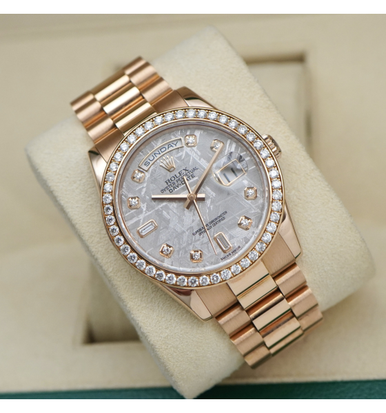 Đồng Hồ Rolex Day-Date 36mm 118235 Thiên thạch, Kim cương