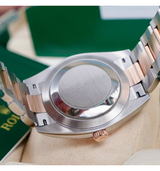 Đồng Hồ Rolex Datejust Sundust Diamond Dial Steel and 18K Everose Gold 41mm 126331-0007