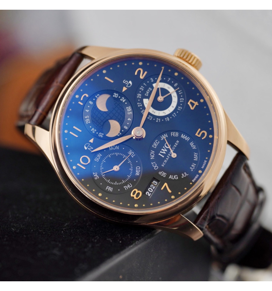 Đồng hồ IWC Portuguese Perpetual Calendar Black Dial Men's Watch IW503202