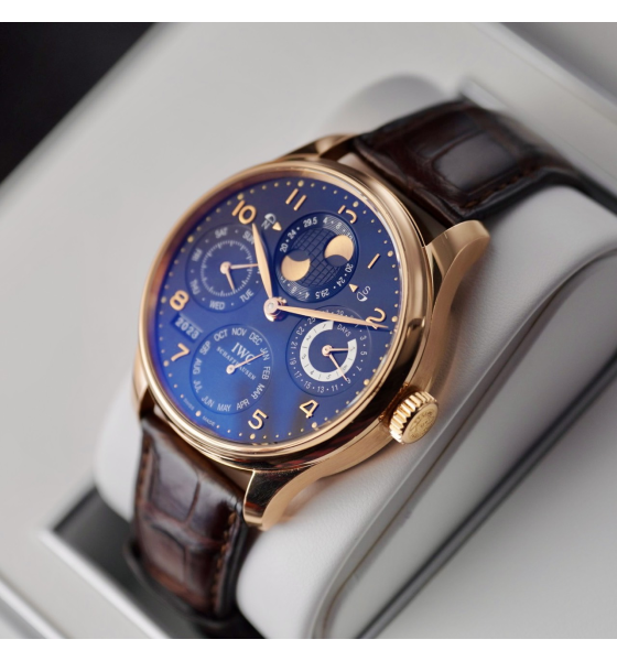 Đồng hồ IWC Portuguese Perpetual Calendar Black Dial Men's Watch IW503202