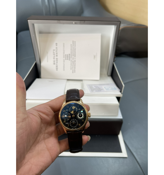 Đồng hồ IWC Portuguese Perpetual Calendar Black Dial Men's Watch IW503202