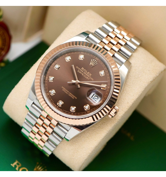 Đồng Hồ Rolex Datejust 41mm Steel and Everose Gold 126331-0004 Chocolate Dial 