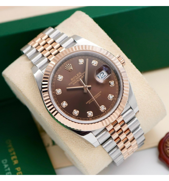 Đồng Hồ Rolex Datejust 41mm Steel and Everose Gold 126331-0004 Chocolate Dial 