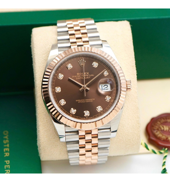 Đồng Hồ Rolex Datejust 41mm Steel and Everose Gold 126331-0004 Chocolate Dial 