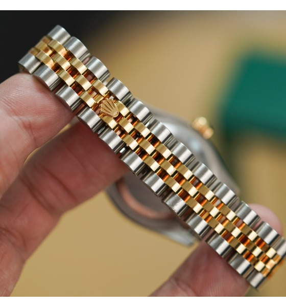 Đồng Hồ Rolex Lady-Datejust 26 179383 Mặt Số Họa Tiết Vân Đá Hoa Vàng Nạm Kim Cương