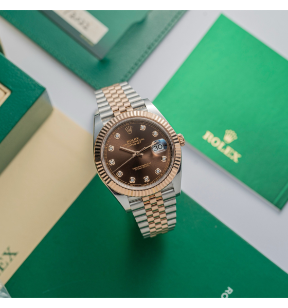 Đồng Hồ Rolex Datejust 41mm Steel & Everose Gold 126331-0004 Chocolate Dial