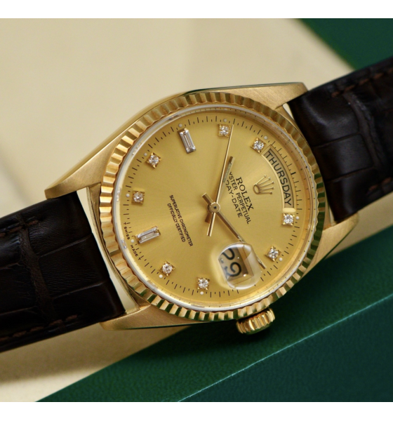 Đồng Hồ Rolex Day-Date 36mm 18038 Đời 5 số
