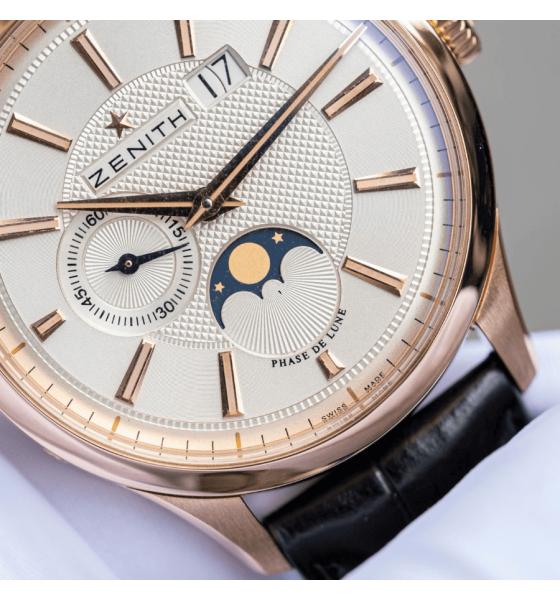 Zenith Captain Moonphase 18K Rose Gold 40mm 18.2140.691/02.C498