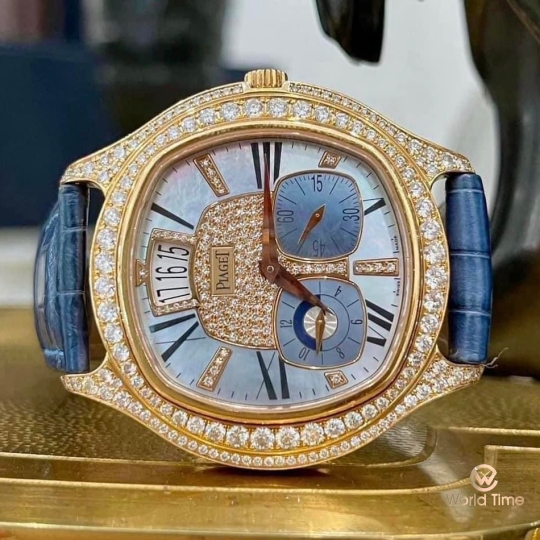Đồng Hồ Piaget Emperador Cushion Dual Time Diamonds PI0352