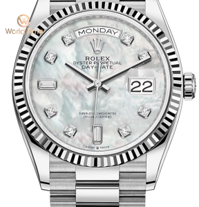 Rolex Day-Date 128239 36mm 18K White Gold Midsize