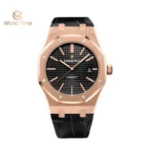 Audemars Piguet Royal Oak Selfwinding Rose Gold Black Dial Bracelet 15300OR.OO.D002CR.01 